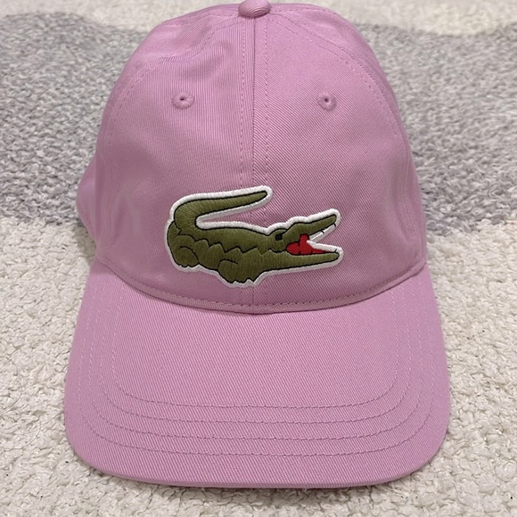 Lacoste Accessories - Lacoste Pink Baseball Cap with Green Crocodile Patch